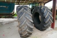 2 MICHELIN 650/75R38 TRACTOR REAR TYRE