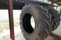 2 MICHELIN 650/75R38 TRACTOR REAR TYRE - 5