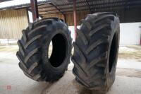 2 MICHELIN 650/75R38 TRACTOR REAR TYRE - 7