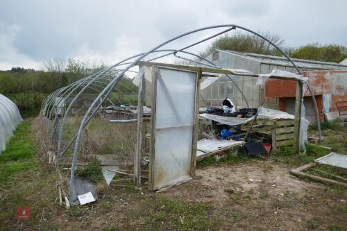 APPROX 16MX6.4MX3M TALL POLYTUNNEL FRAME