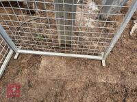 2 X GALVANISED DOG KENNEL PANELS - 3