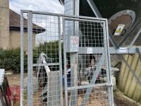 2 X GALVANISED DOG KENNEL PANELS/GATES - 9