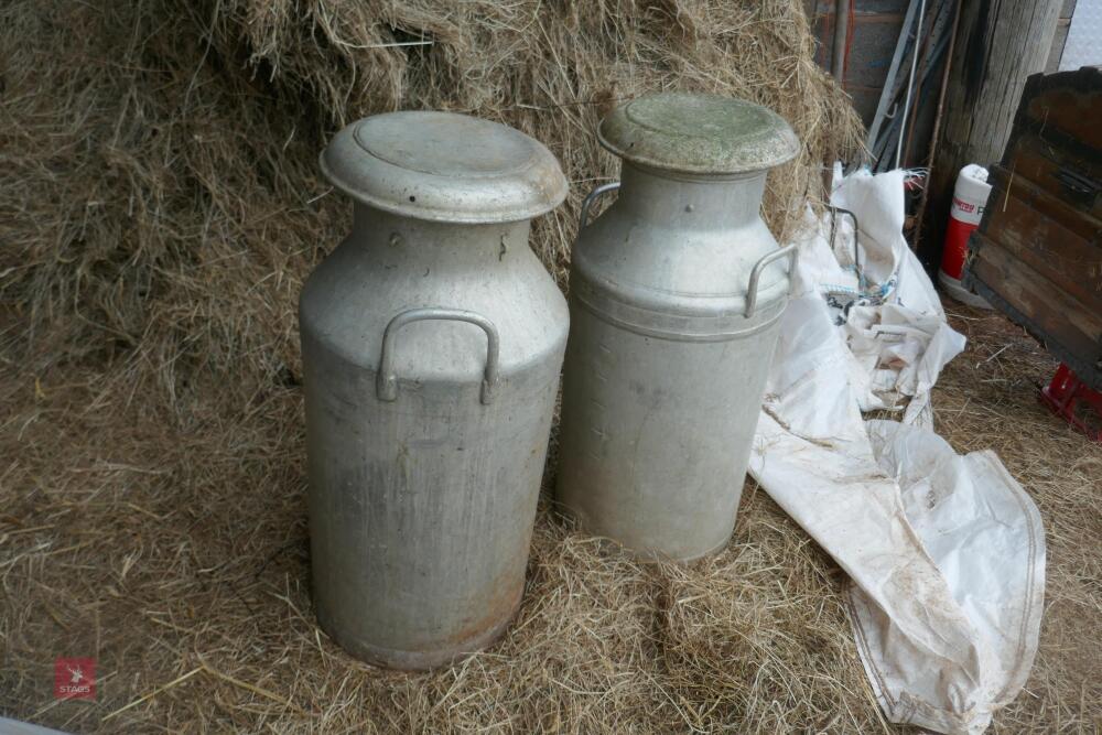 2 AL MILK CHURNS