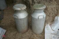 2 AL MILK CHURNS - 6