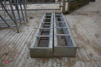 2 6' GALV GROUND FEED TROUGHS