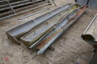 3 8' GALVANISED FEED TROUGHS - 4