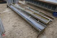 3 8' GALVANISED FEED TROUGHS - 8