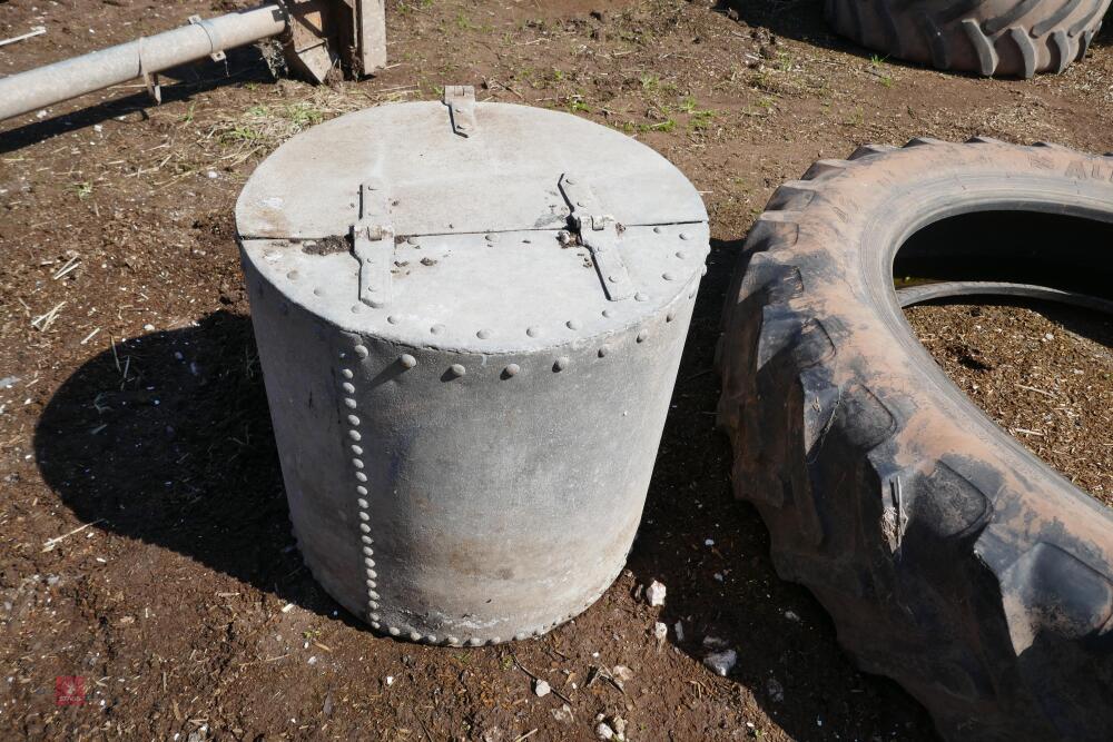 METAL RIVETED STORAGE BIN