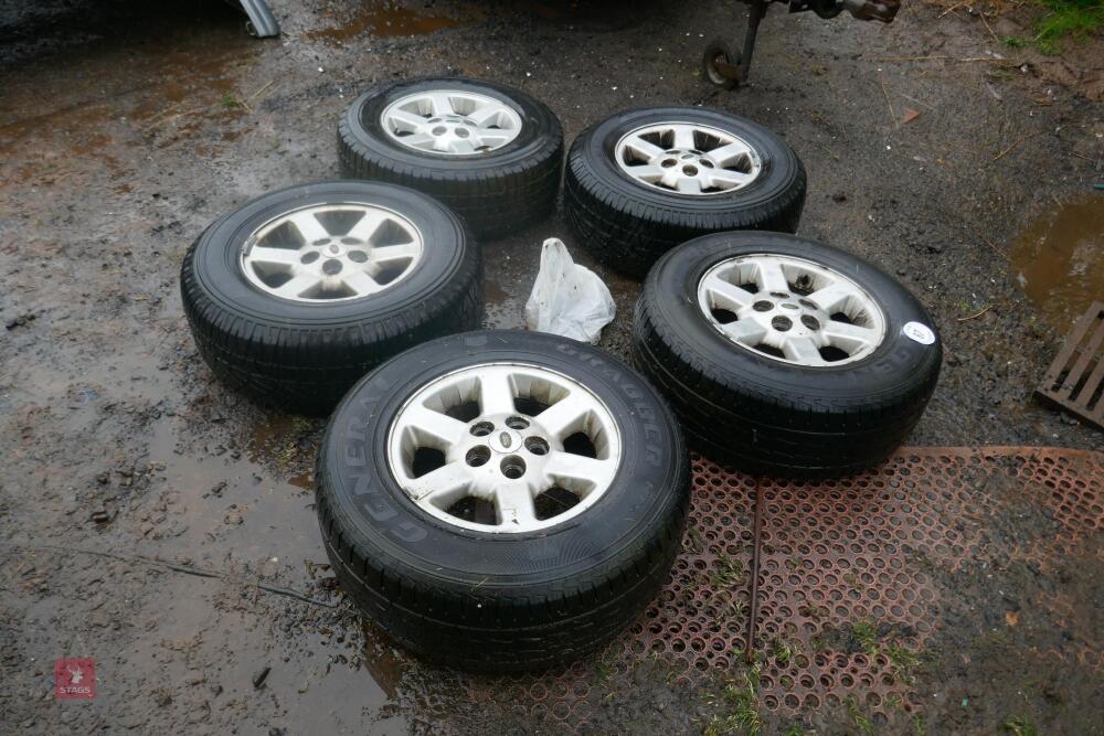 5 LANDROVER DISCOVERY 2 WHEELS+TYRES(87)