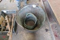 LRG COPPER BUCKET+GALV COAL SCUTTLE(34)