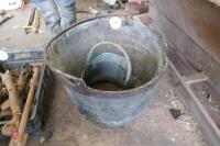 LRG COPPER BUCKET+GALV COAL SCUTTLE(34) - 4