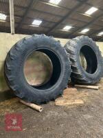 2 X 650/65 R42 TRACTOR TYRES