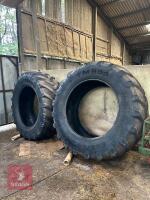 2 X 650/65 R42 TRACTOR TYRES - 2