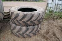 2X GOODYEAR 420/70 R28 TRACTOR TYRES