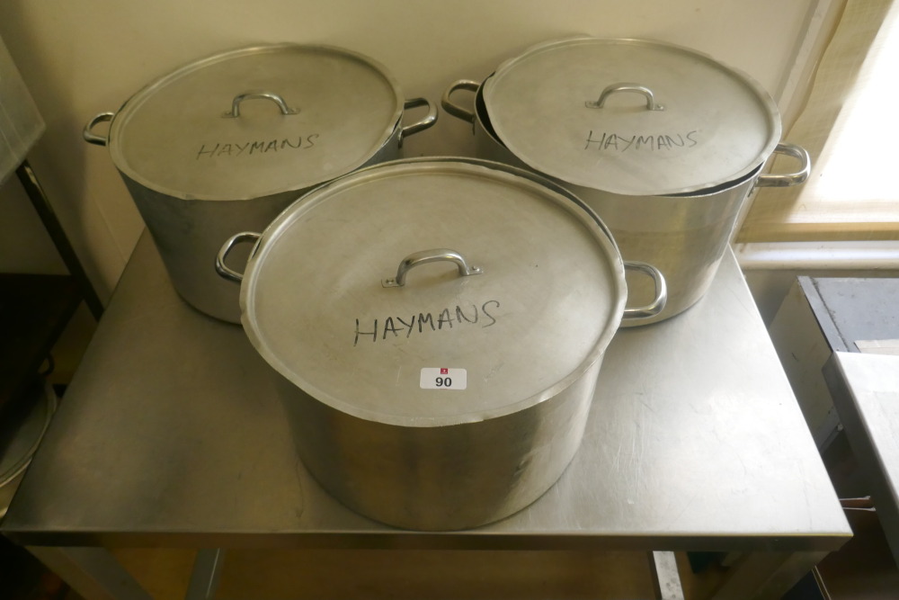 3 X BOILING/COOKING POTS