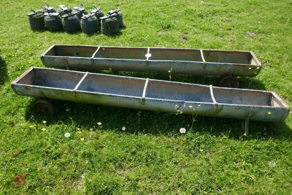 3 X 8' GALVANISED FEED TROUGHS