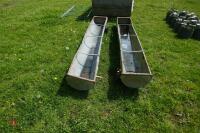 3 X 8' GALVANISED FEED TROUGHS - 3