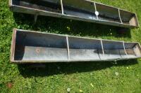 3 X 8' GALVANISED FEED TROUGHS - 5