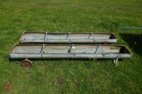 3 X 8' GALVANISED FEED TROUGHS - 6