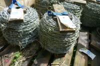 14 ROLLS OF MILD STEEL 2.5MM BARBED WIRE - 5