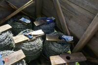 14 ROLLS OF MILD STEEL 2.5MM BARBED WIRE - 10