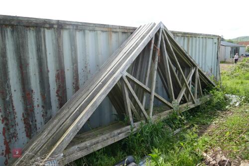 14 X TIMBER ROOF TRUSSES