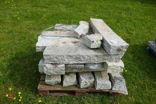 PALLET OF GRANITE KERBS