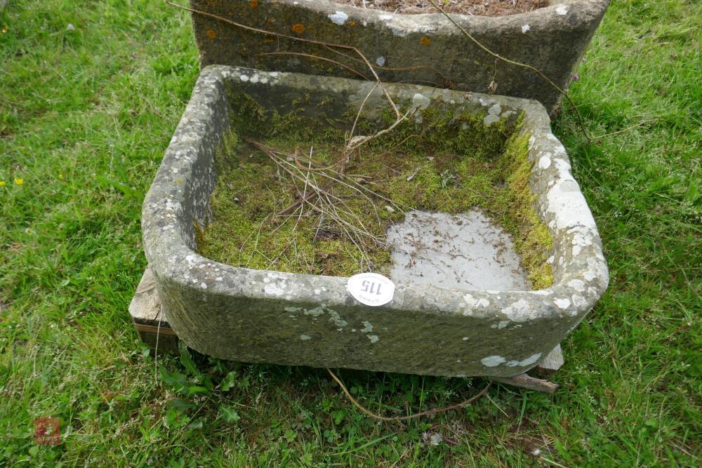 24'' X 30'' X 6'' STONE TROUGH/PLANTER