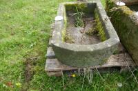 17'' X 28'' X 6'' STONE TROUGH/PLANTER - 4