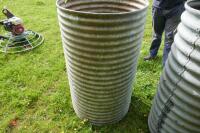 2 GALVANISED HOPPERS/PLANTERS - 2