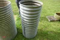 2 GALVANISED HOPPERS/PLANTERS - 3