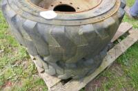 2 SKIDSTEER WHEELS + TYRES - 3