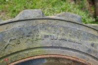 2 SKIDSTEER WHEELS + TYRES - 6