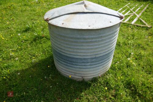 GALVANISED FEED STORAGE BIN