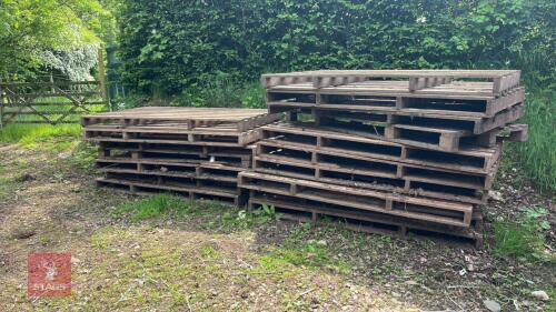 16 X 2.1M X 1.15M WOODEN PALLETS