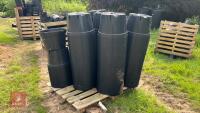 CRATE OF ASSORTED BLACK PLANT POTS - 5