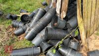 2 CRATES OF ASSORTED BLACK PLANT POTS - 3