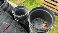 CRATE OF ASSORTED BLACK PLANT POTS - 5