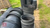 CRATE OF ASSORTED BLACK PLANT POTS - 5