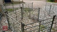 5 X 4' GALVANISED SHEEP HURDLES - 5