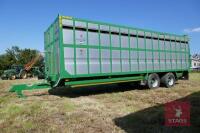 2016 BROUGHAN 26' TWIN AXLE LIVESTOCK TRAILER