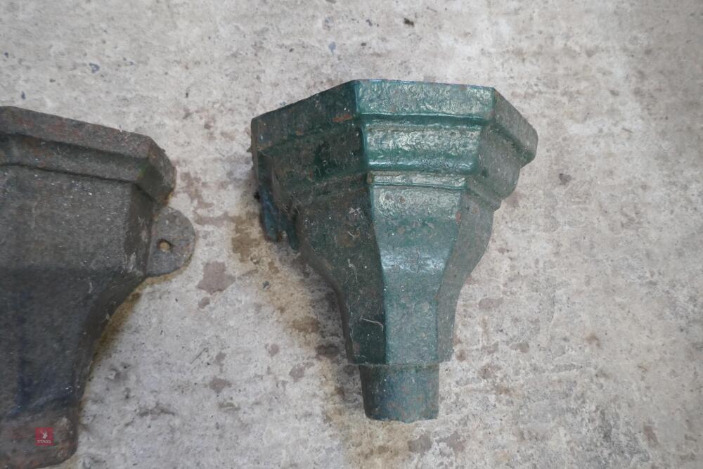 2 CAST IRON GUTTER HOPPERS