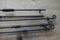 5 METAL CURTAIN RAILS - 2