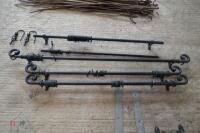 5 METAL CURTAIN RAILS - 3