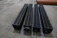 4 PLASTIC ACO DRAINS