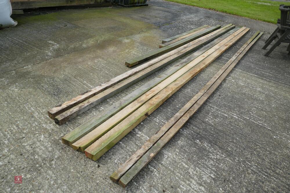 10 LENGTHS OF AIR DRIED OAK TIMBER