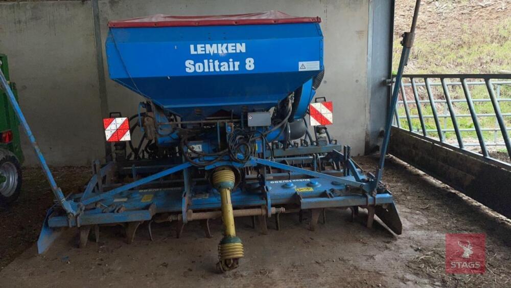 2009 LEMKEN 3M ZIRCON POWER HARROW C/W 2009 LEMKEN SOLITAIRE 8 DISC DRILL