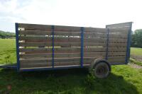 HOMEMADE 15' SINGLE AXLE LIVESTOCK TRAIL - 2