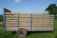 HOMEMADE 15' SINGLE AXLE LIVESTOCK TRAIL - 6