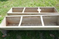 2 3' GALVANISED GROUND FEED TROUGHS - 3